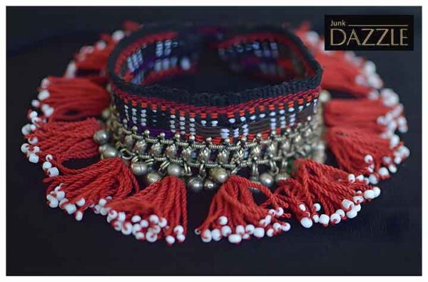 Tribal Hill Tribe Choker with bells product full view