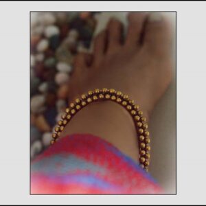 Handwoven brass Anklet