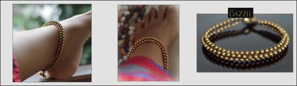 Handwoven brass Anklet