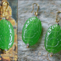 Carved Jade earrings