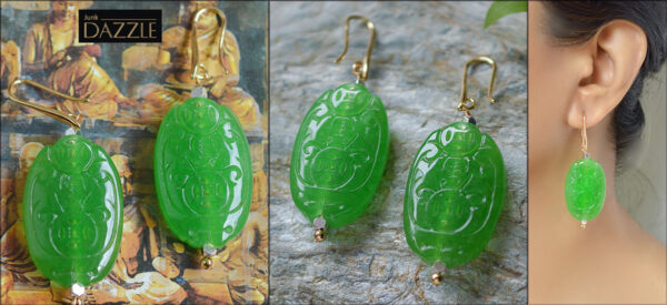 Carved Jade earrings