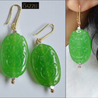 Carved Jade earrings